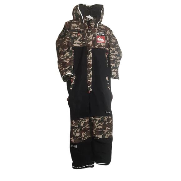 Binky Bro x Quiksilver Powder Club Kids Snow Suit Camo Size 10/M - Picture 2 of 10